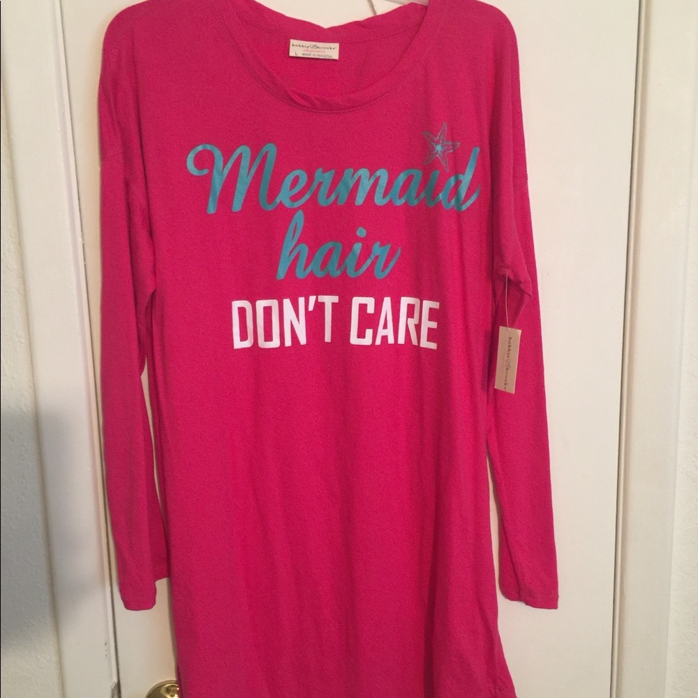 Dark pink Mermaid hair don’t care nightgown